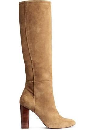 Сапоги из натуральной замши и кожи h&m 37р.