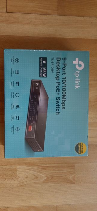 Switch TP-Link TL-SF1009P POE 8 portów 9 portow razem 10/100 Mbps
