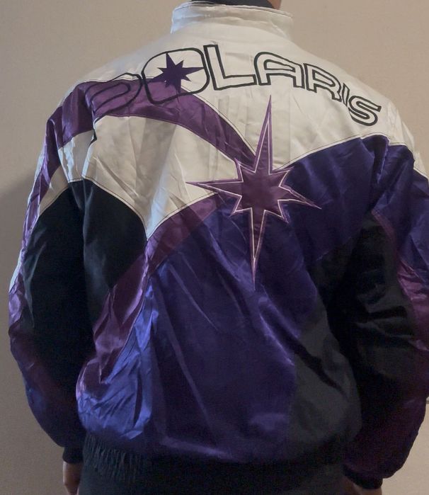Casaco Polaris branco e roxo - Tamanho M