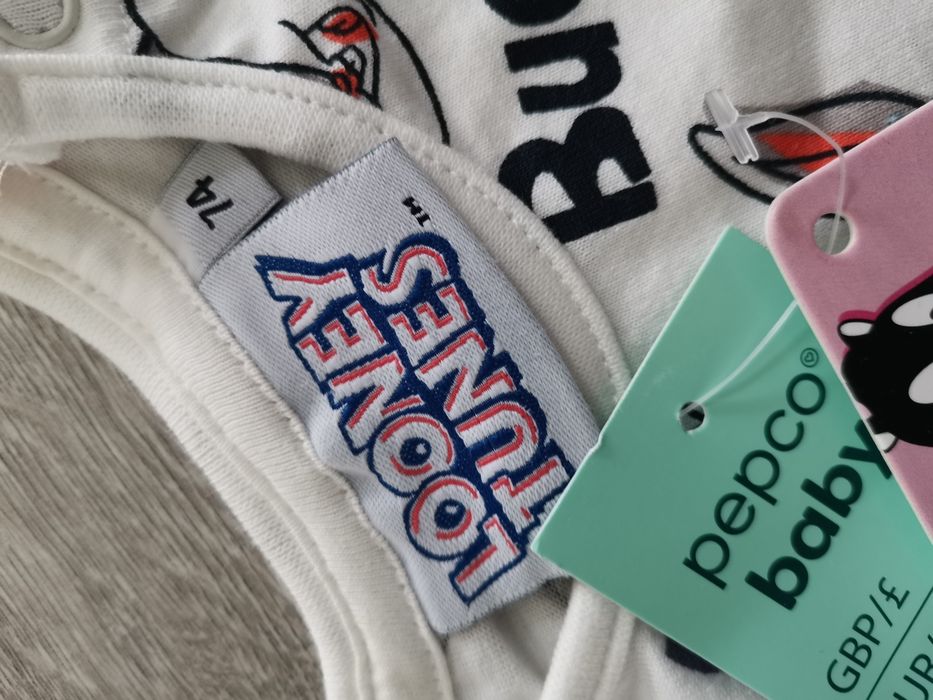 Nowe body Looney Tunes 74 długi rękaw