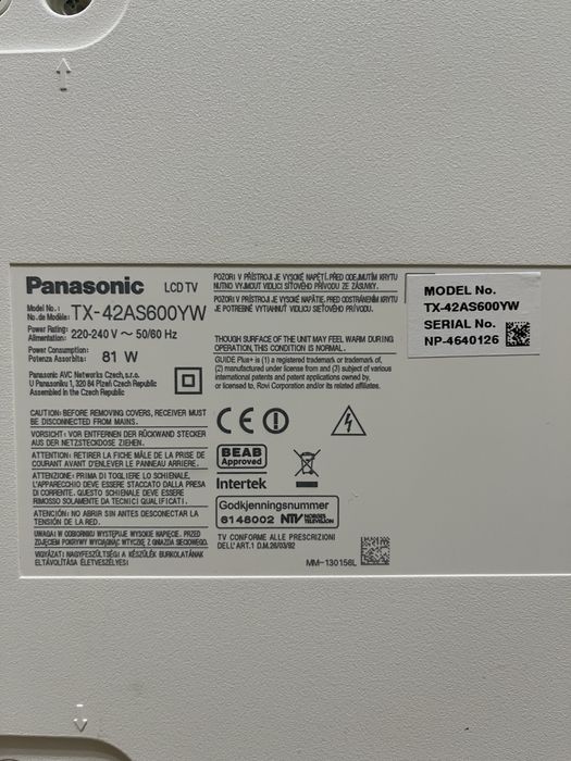 Тезевізор Panasonic 42