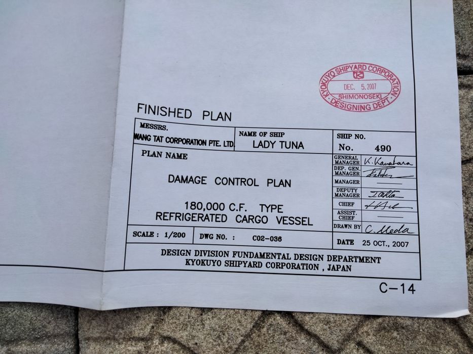 Plano de Controle de Danos de uma embarcação