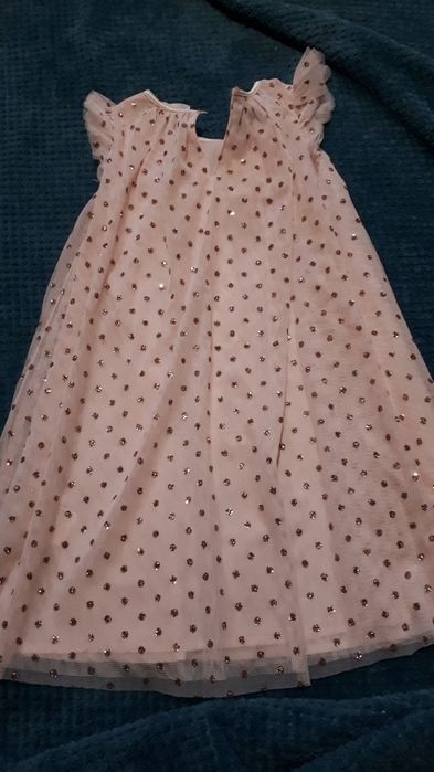 Sukienka wizytowa tiul h&M 128 ELEGANCKA komunia wesele chrzest święta