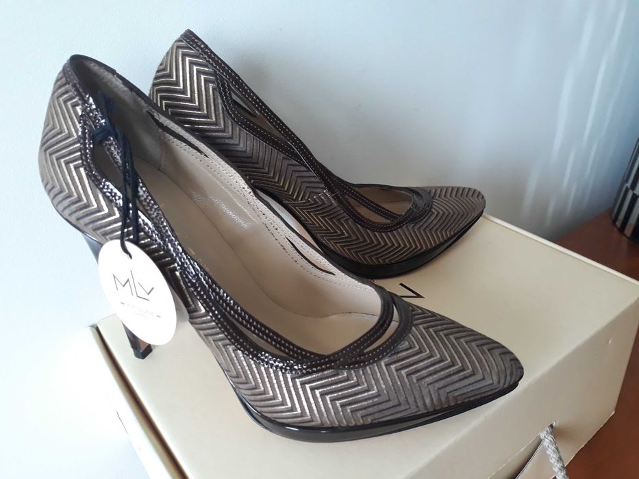 Sapatos SUPER Elegantes totalmente em couro MLVSHOES