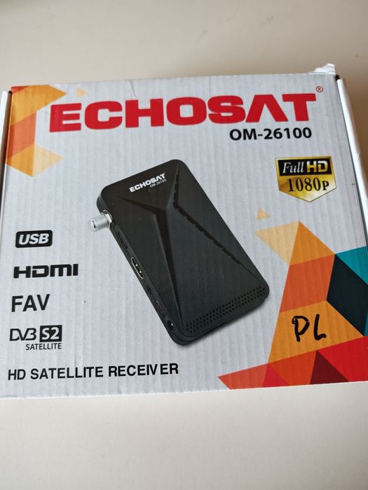 Odbiornik satelitarny Echosat OM-26100 , DVB-S2 , USB , język Polski