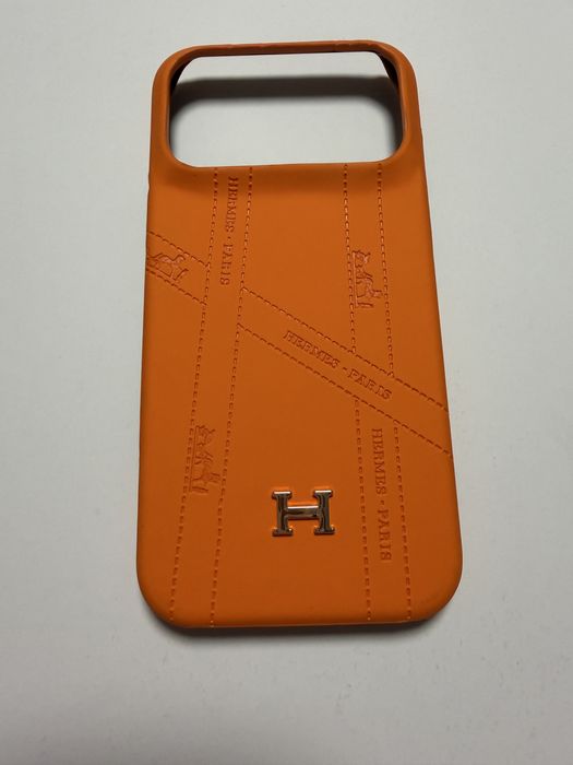 Чохол для Iphone 17 PRO MAX оранжевий в стилі Хермес