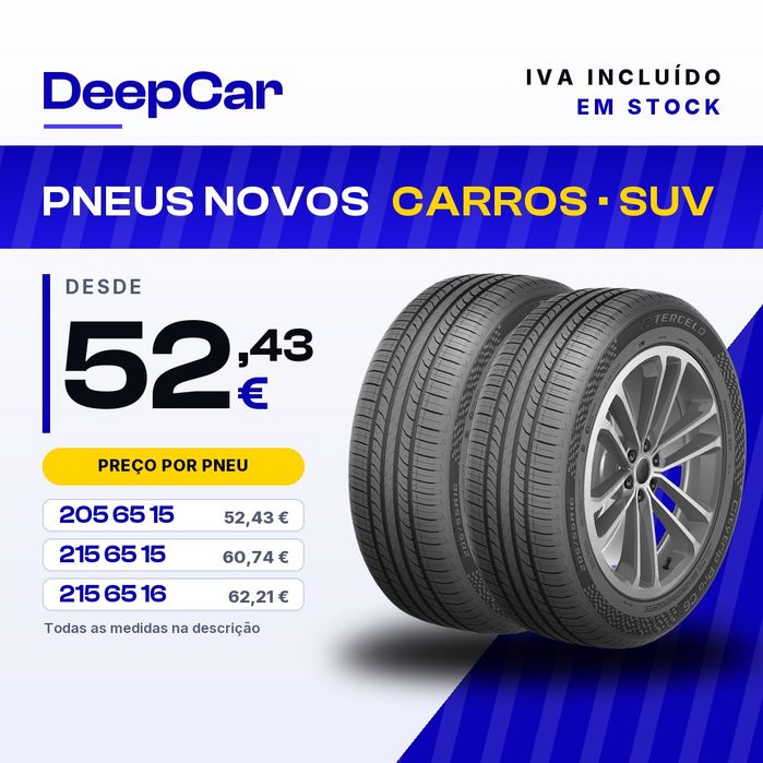 Pneus 205 65 15, 215 65 15, 215 65 16, 215 65 17 | Novos carros e SUV