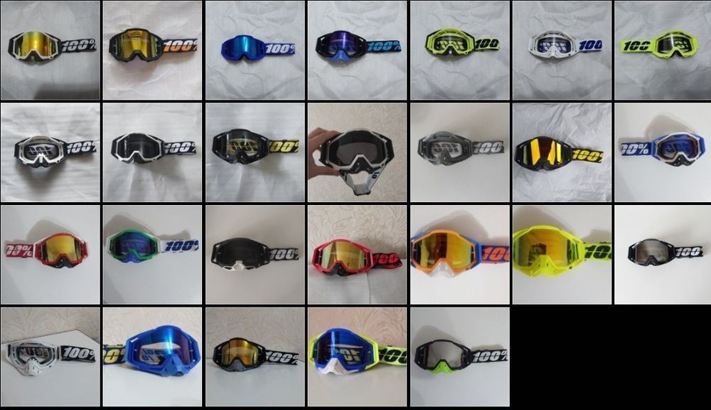 Мотоокуляри 100% мотоочки для кросового шолома окуляри та лінзи (скло)