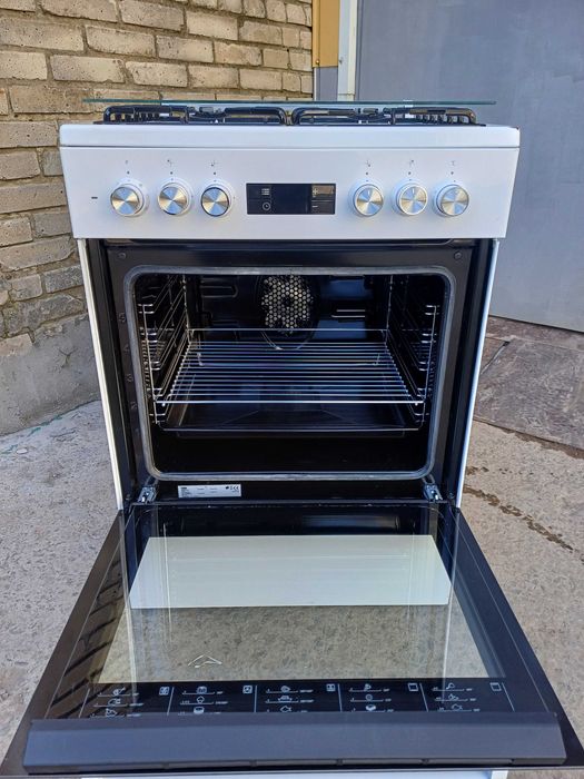 Плита кухонна газова комбінована 60 см Beko FSM 62320 біла 2024 рік