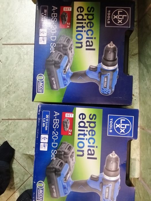 2x wkrętarka 20v zestaw z 2 bateriami i ładowarka