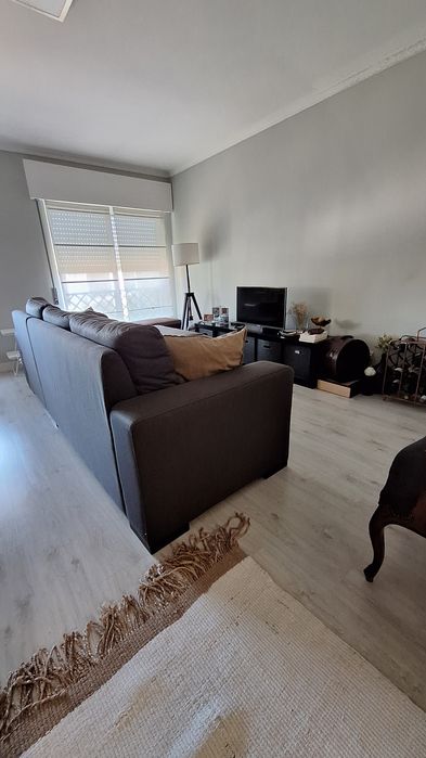 Sofá 3 lugares c/ Chaiselongue | Tecido Cinzento | 2,70m