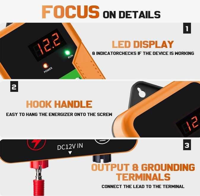 Cerca Elétrica 12Kv 15km 12VDC ou 220VAC