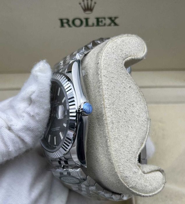 Clean Factory Rolex Datejust 41mm Jubilee Grey Dial, White Gold Fluted Bezel, 904L Steel, Best Edition 3235 Movement
