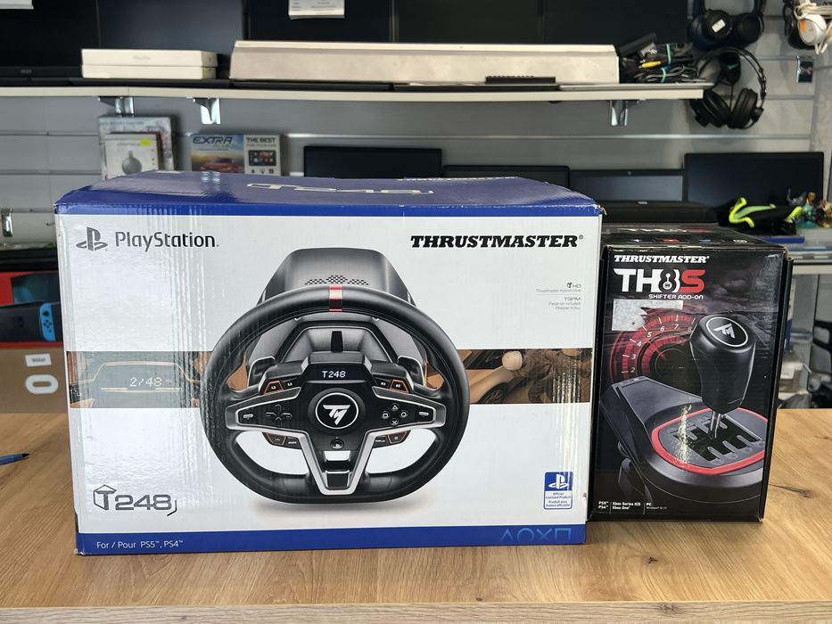 Kierownica Thrustmaster T248 + shifter Thrustmaster TH8s od Lombard HaloGSM