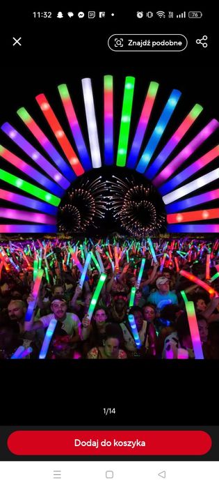 Pałki LED świecące RGB miecze LED z gąbki