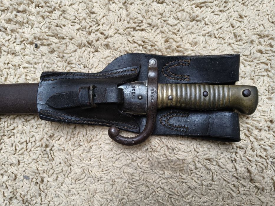Bagnet Chassepot wz. 1866 z pochwą i żabką – St. Étienne 1872 | KOMPLE
