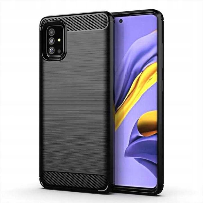 Spacecase Carbon Galaxy A71 czarny