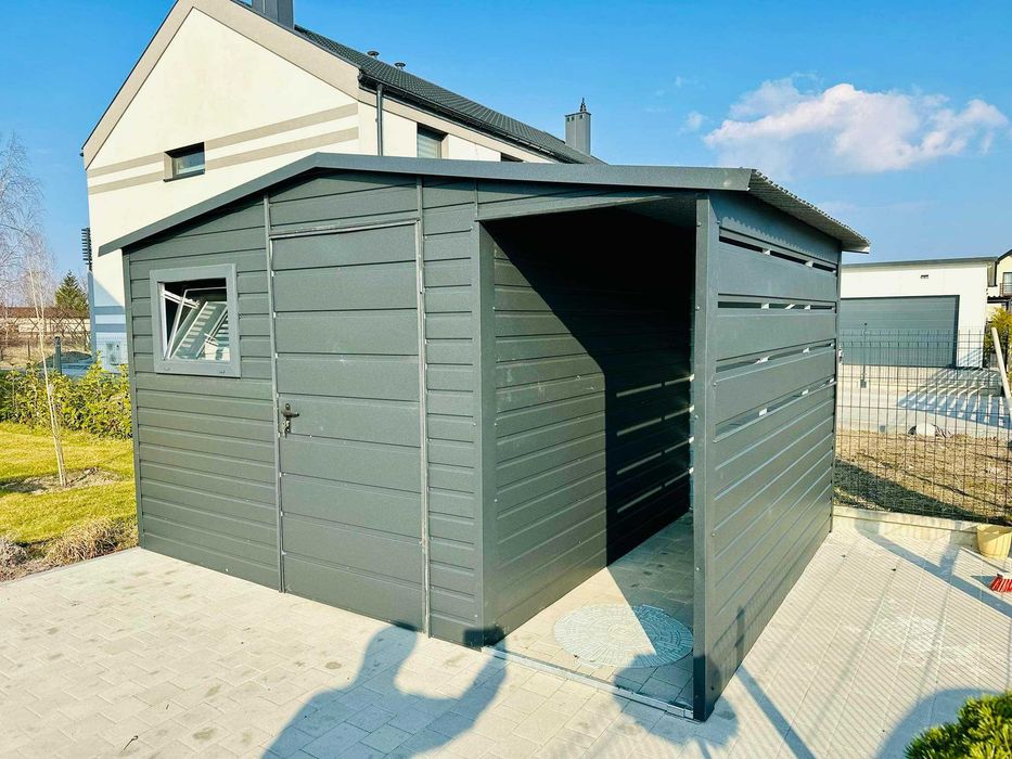 Domek narzędziowo-ogrodowy 3 x 3m +1m wiata