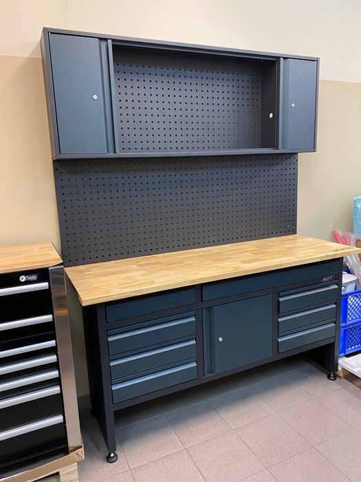 SEJFTI ALFA-27-7016 stół warsztatowy antracyt+czarny