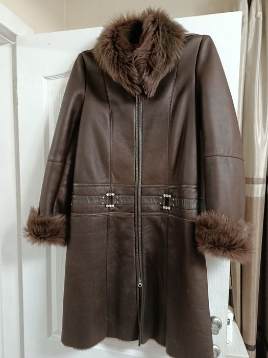 Дубленка женская коричневая новая р.46-48