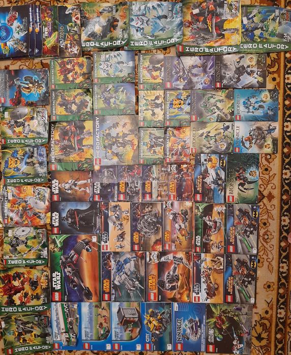 Продам лише інструкцї та упаковки Лего Lego Ninjago Bionicle Star wars