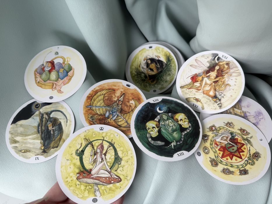 Talia kart Tarota „Circle of Life” 78 kart w kształcie koła