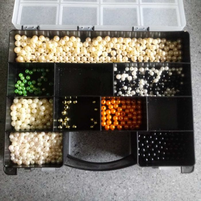 Organizer, skrzynka, pudełko dwustronne na koraliki, perełki