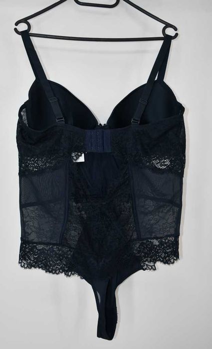 Koronkowe body granatowe 90D