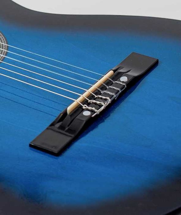 Gitara niebieska do nauki NOWA zestaw