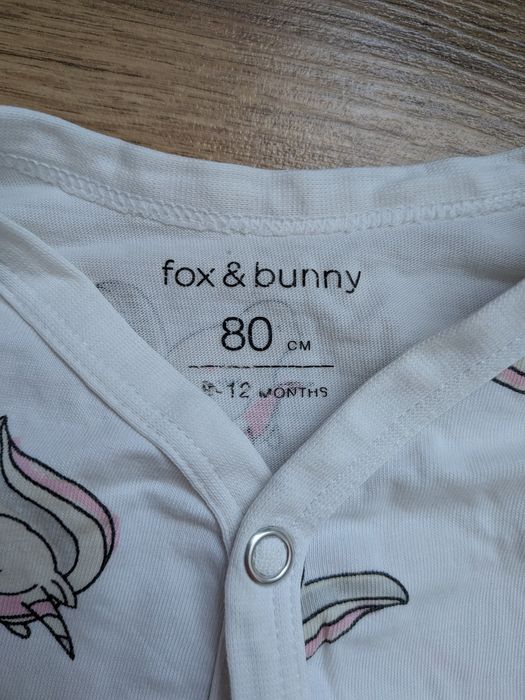 Zestaw śpiochów pajacyków r. 80 Fox&Bunny