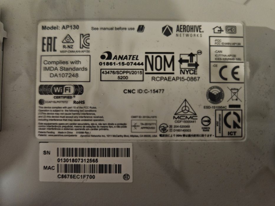 Wi-Fi Access Point Aerohive AP130