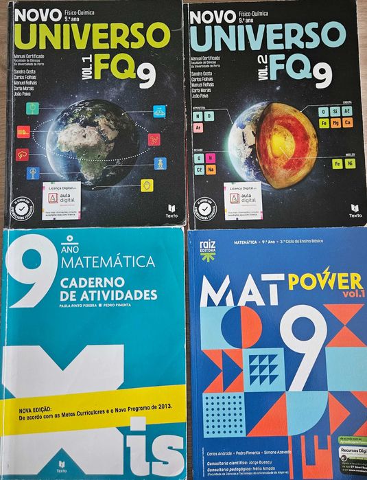 Livros escolares 9º ano