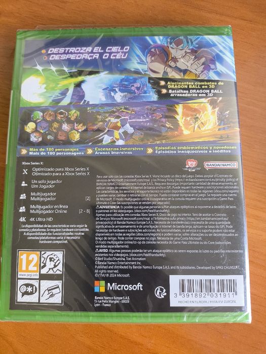 Dragonball Sparking Zero XBox - Bandai Namco - Novo - Selo IGAC