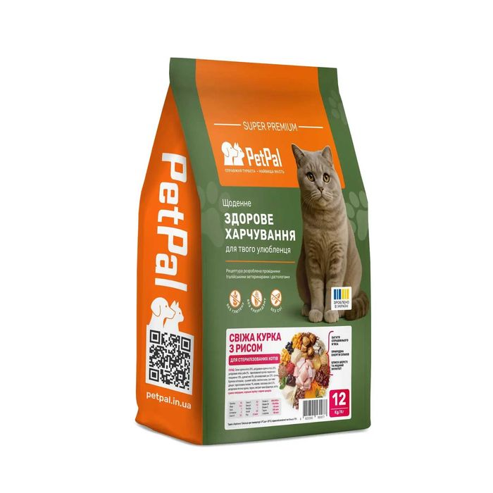 PetPal Корм для котів PetPal Корм для котів "Курка з рисом" 3.5кг/12кг