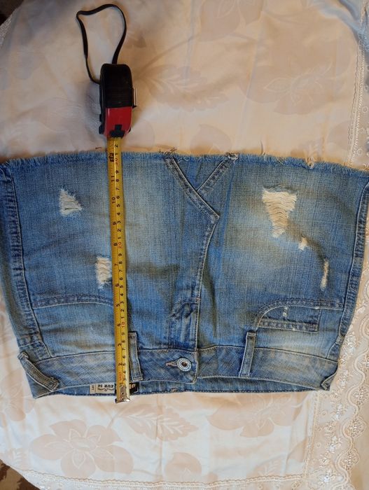 Джинсова коротка юбка