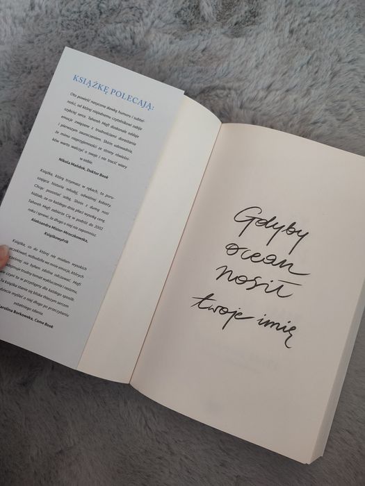 Książka pt,,Gdyby Ocean nosił twoje imię"