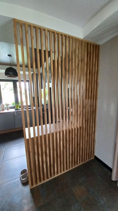 Lamele, ścianka działowa, przepierzenie, ażurowa.