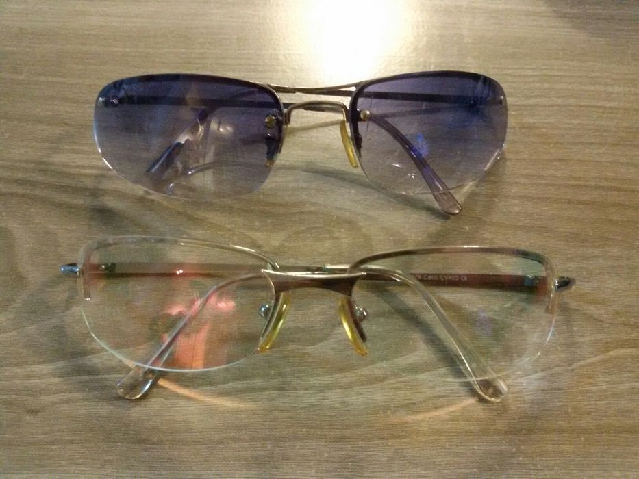 Okulary damskie zerówki i drugie lekko niebieskie gratis