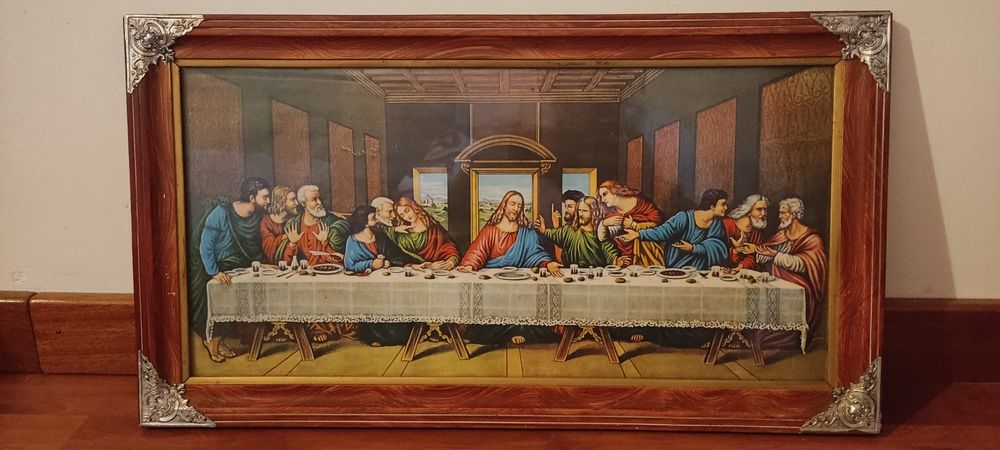 Vendo Quadro antigo com metal nos cantos