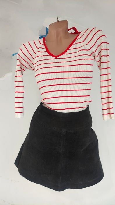 Кофта в полоску завязка