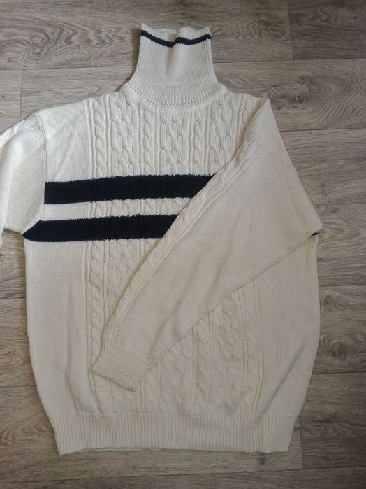 L/XL Светр чоловічий шерсть вязаний Jack Morgan Casual вовна коси