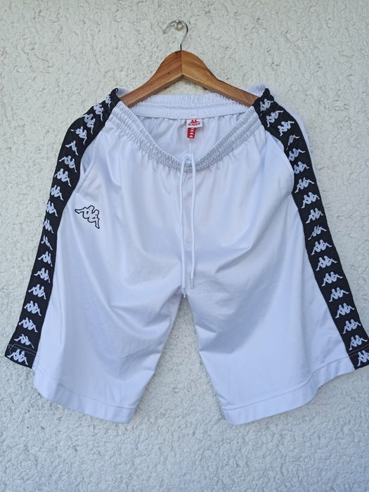 Шорти Kappa чоловічі білі капа з лампасами