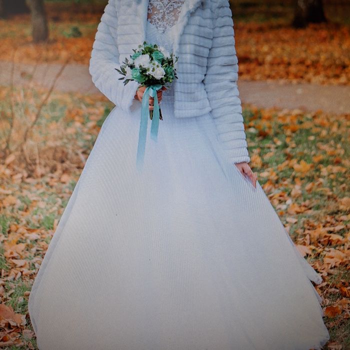 Весільна біла шубка, 46 розмір