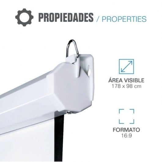 Tela de Projeção Elétrica 84" 16:9 com comando