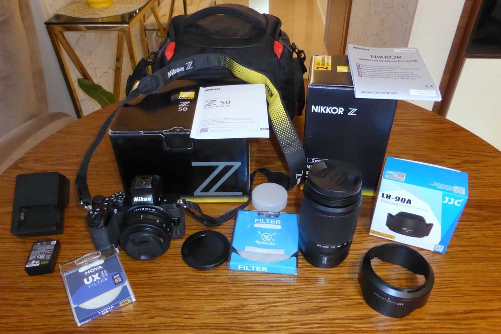 Aparat NIKON Z50 + obiektywy: NIKKOR 16-50 mm + NIKKOR 50-250 mm
