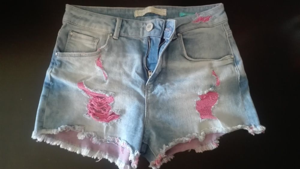 Calções ganga bershka