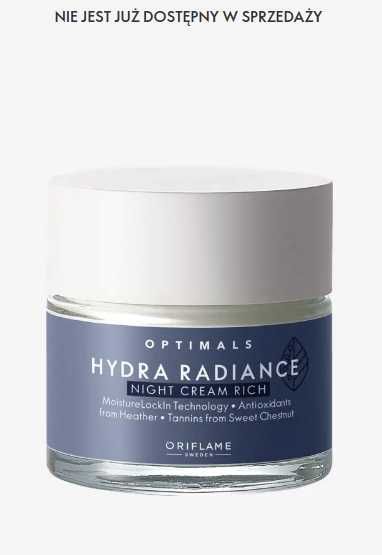 Bogaty krem na noc lub na dzien Optimals Hydra Radiance 42589 Oriflame UNIKATY!