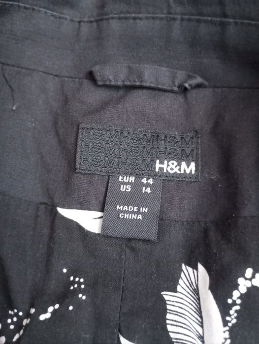 Czarna marynarka 3/4 rękaw h&m roz 44