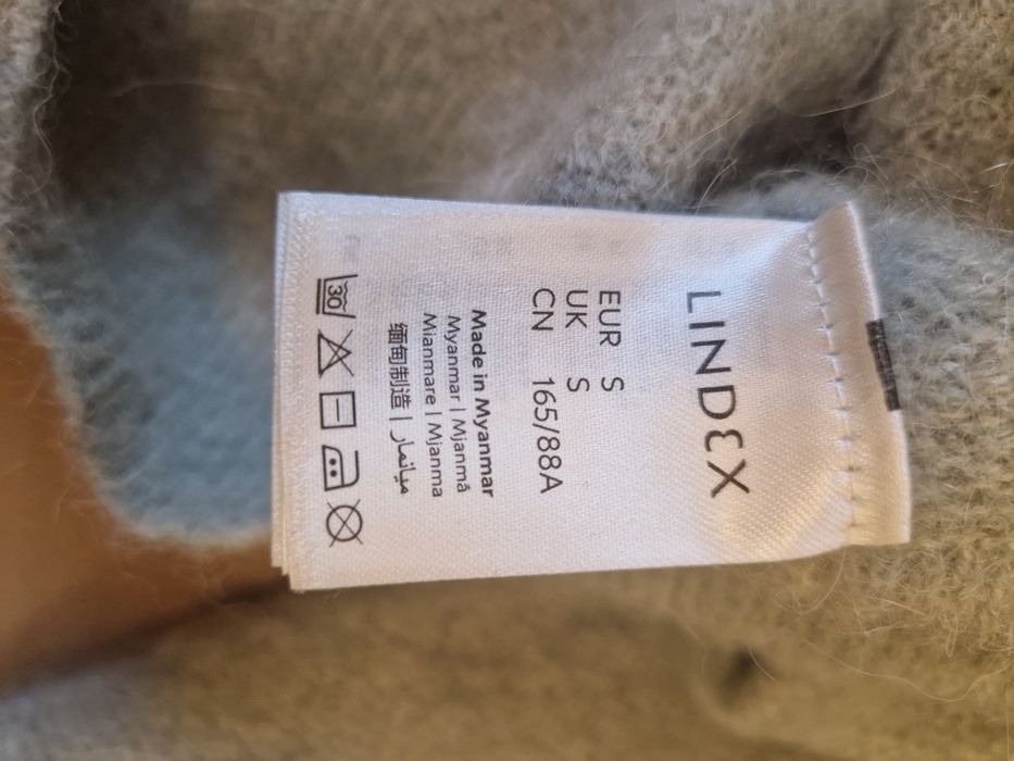 Sweter z alpaki sage green S