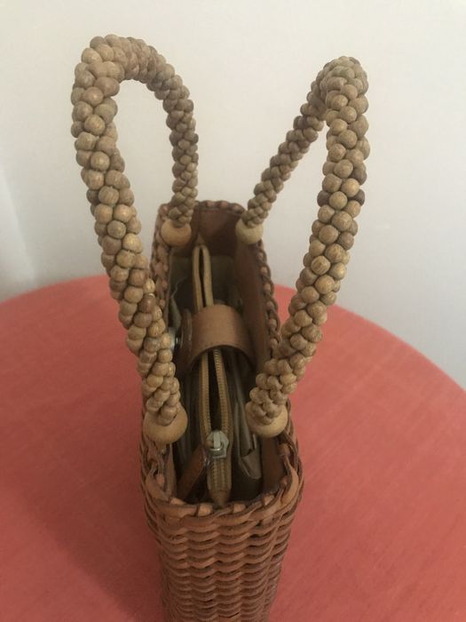 Malas em Pele de Tiras Bege - Nova